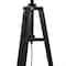 Black Wood Industrial Floor Lamp, 62" x 21" x 21"